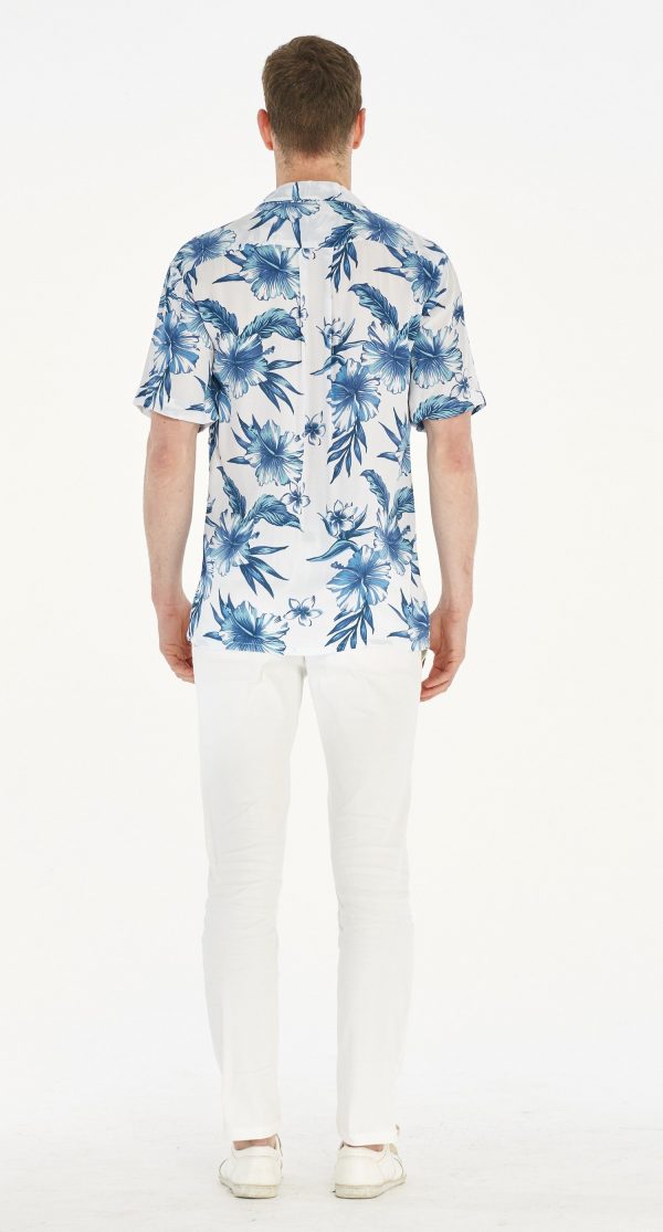 Men's Hawaiian Shirt - Polyester Day Dream Bloom Aloha Print Shirt - Image 3