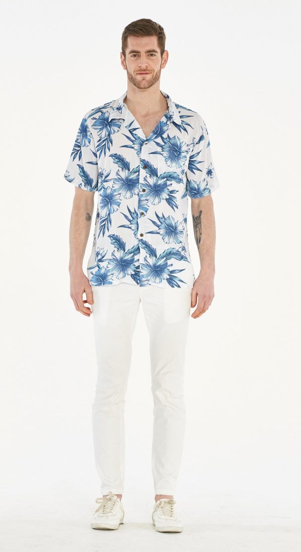Men's Hawaiian Shirt - Polyester Day Dream Bloom Aloha Print Shirt - Image 4