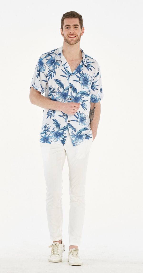 Men's Hawaiian Shirt - Polyester Day Dream Bloom Aloha Print Shirt - Image 5