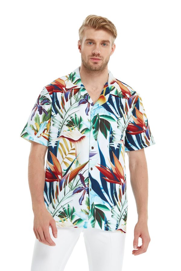 Men's Hawaiian Shirt - Polyester Lost in Paradise Aloha Print Shirt