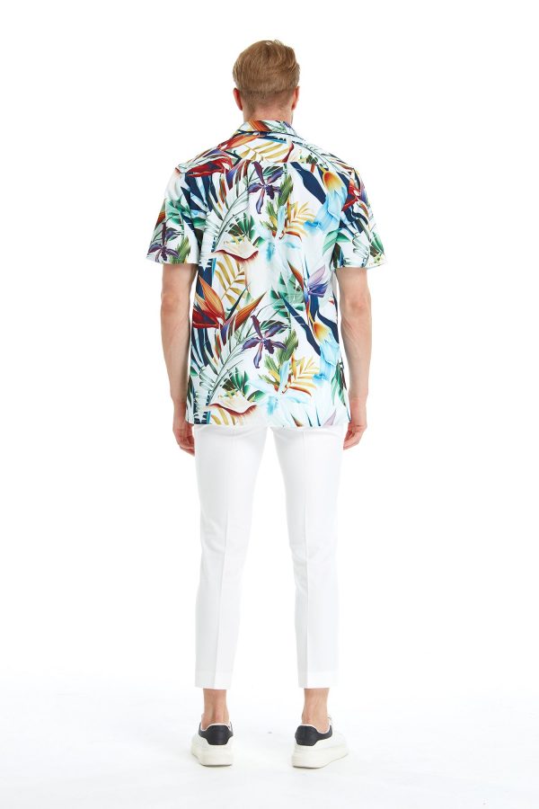 Men's Hawaiian Shirt - Polyester Lost in Paradise Aloha Print Shirt - Image 2