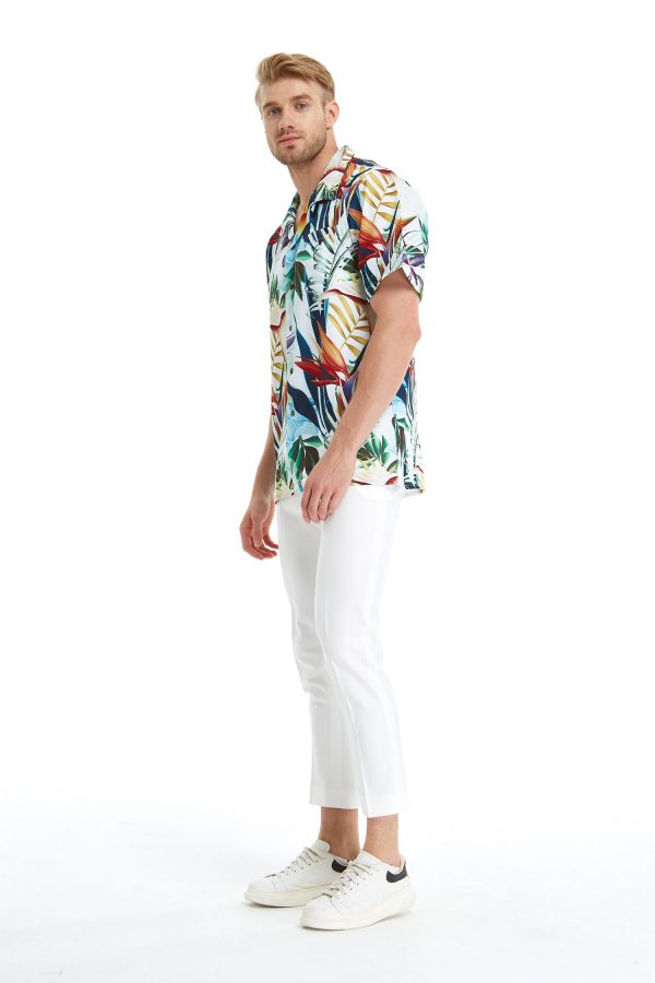 Men's Hawaiian Shirt - Polyester Lost in Paradise Aloha Print Shirt - Image 6