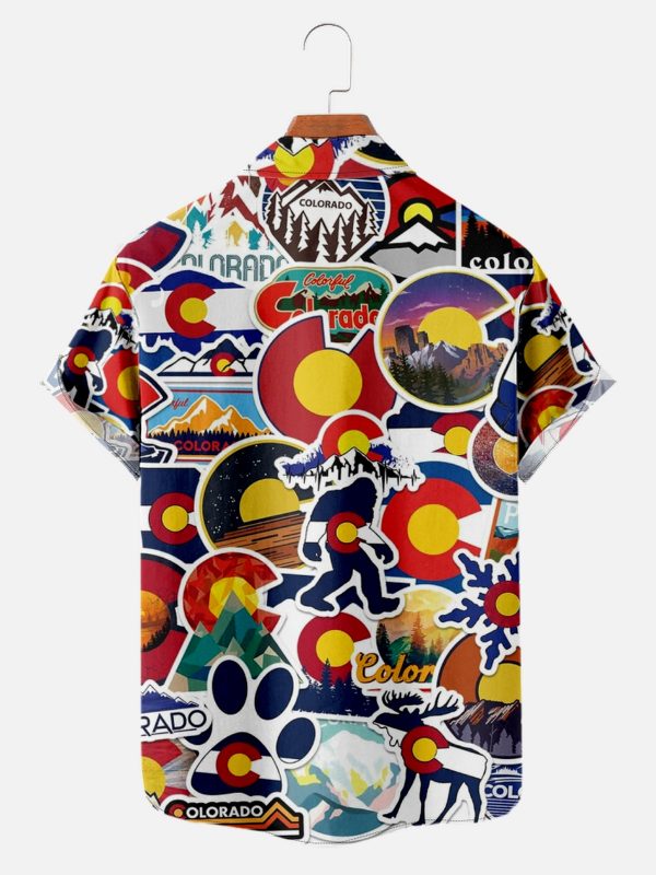 Men's Hawaiian Shirt - Colorado State Inspired Print Polyester Casual Summer Shirt - Image 2
