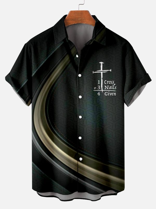 Men's Hawaiian Shirt - Cross Striped Pattern Casual Summer Stylish Shirt