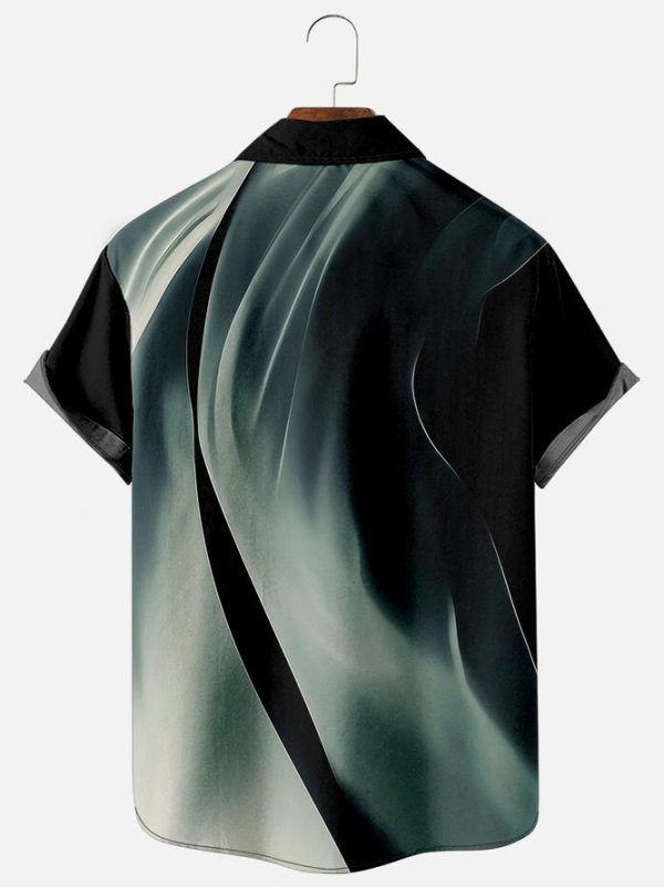 Men's Hawaiian Shirt - Rock Wave Print Casual Breathable Summer Shirt - Image 2