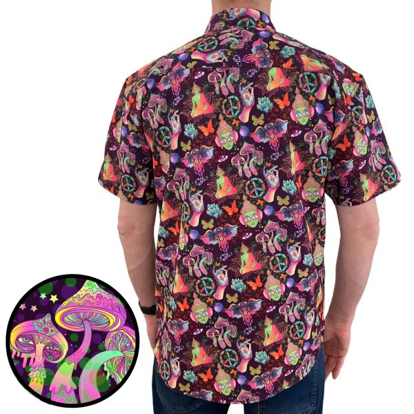 Men's Hawaiian Shirt - Shroomin' Print Polyester Casual Summer Shirt - Image 3