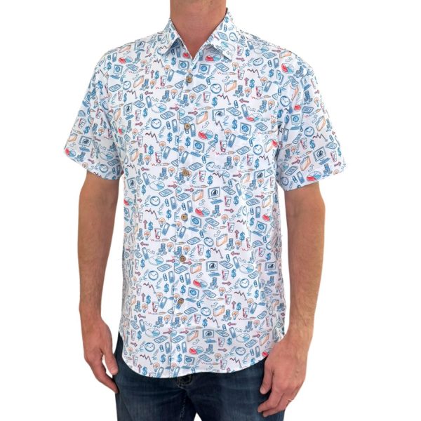 Men's Hawaiian Shirt - The Compound Print Polyester Casual Summer Shirt - Image 3