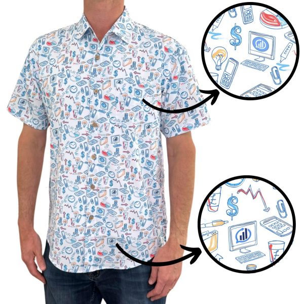 Men's Hawaiian Shirt - The Compound Print Polyester Casual Summer Shirt - Image 2