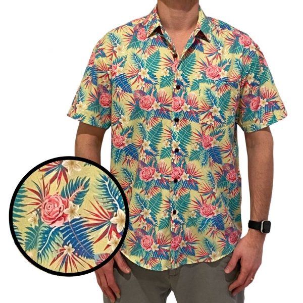 Men's Hawaiian Shirt - Sunny Days Print Polyester Tropical Summer Shirt - Image 2