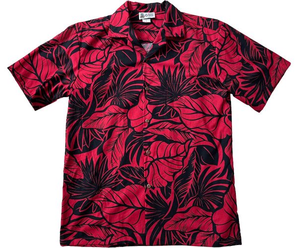 Men's Hawaiian Shirt - Island Harmony Red Print Polyester Casual Summer Shirt