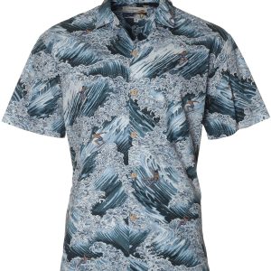 Men's Hawaiian Shirt - Pipeline Polyester Relax Fit Print Casual Summer Shirt