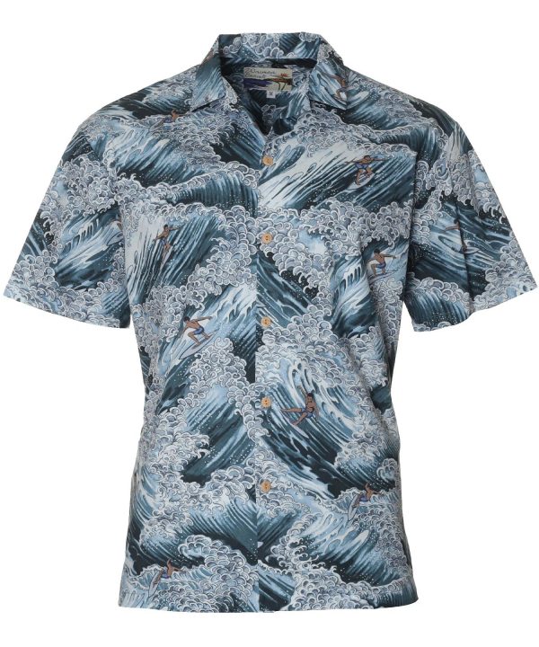 Men's Hawaiian Shirt - Pipeline Polyester Relax Fit Print Casual Summer Shirt