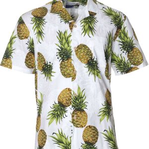 Men's Hawaiian Shirt - Pineapples Casual Polyester Aloha Print Casual Summer Shirt