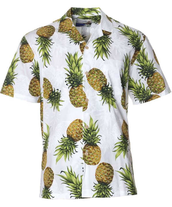 Men's Hawaiian Shirt - Pineapples Casual Polyester Aloha Print Casual Summer Shirt