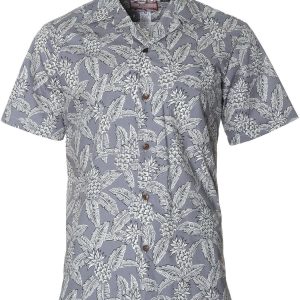 Men's Hawaiian Shirt - Pineapples Polyester Aloha Print Casual Shirt