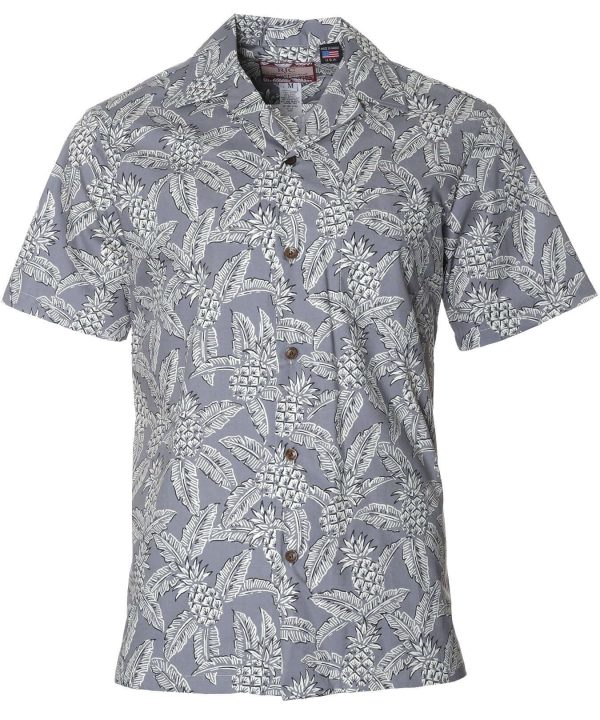 Men's Hawaiian Shirt - Pineapples Polyester Aloha Print Casual Shirt