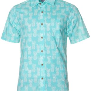 Men's Hawaiian Shirt - Pineapples Dude Polyester Aloha Print Casual Summer Shirt