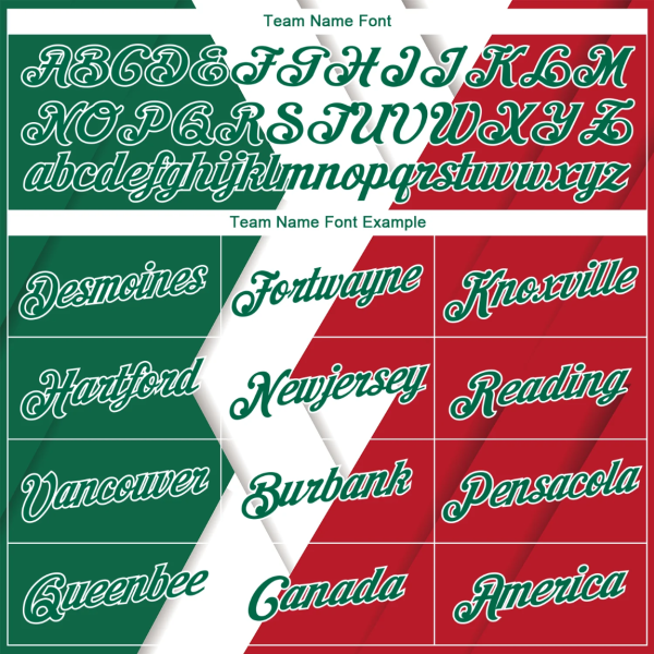 Kelly Green White-Red  3D Mexico Authentic Personalized Basketball Jersey - Image 2