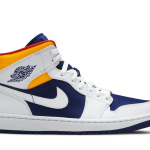 Air Jordan 1 Mid 'White Deep Royal Blue' E553558-500 - Drop