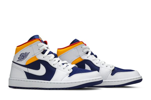 Air Jordan 1 Mid 'White Deep Royal Blue' E553558-500 - Drop - Image 7