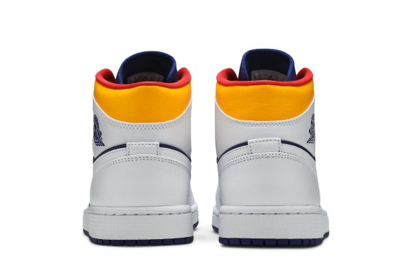 Air Jordan 1 Mid 'White Deep Royal Blue' E553558-500 - Drop - Image 5