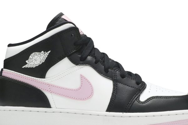 Air Jordan 1 Mid GS 'White Light Arctic Pink' 555112-103 - Drop - Image 2