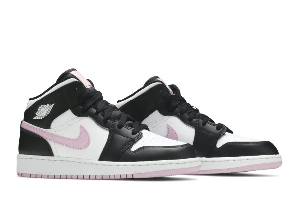 Air Jordan 1 Mid GS 'White Light Arctic Pink' 555112-103 - Drop - Image 7