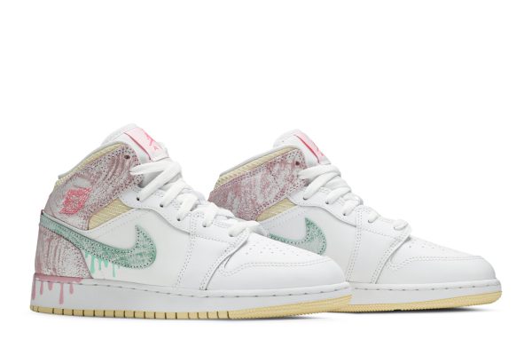 Air Jordan 1 Mid SE GS 'Ice Cream' DD1666-100 - Style - Image 7