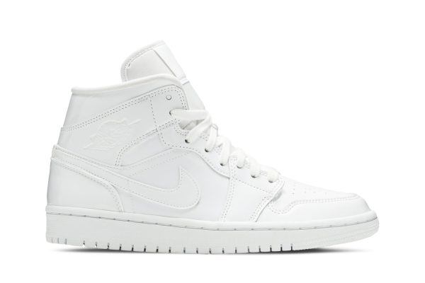 Air Jordan 1 Mid Patent 'Triple White' BQ6472-111 - Drop