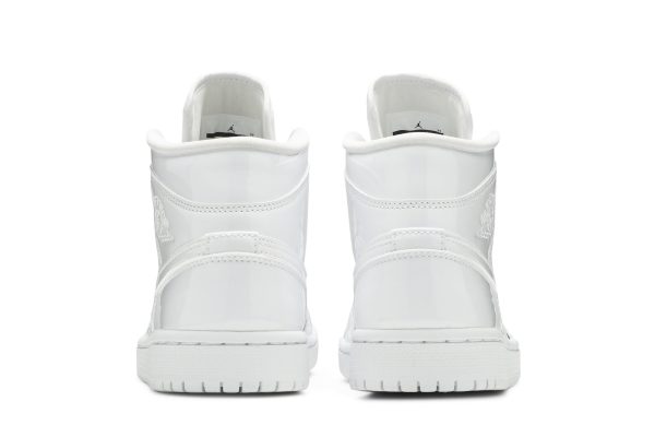 Air Jordan 1 Mid Patent 'Triple White' BQ6472-111 - Drop - Image 5