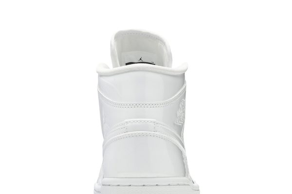 Air Jordan 1 Mid Patent 'Triple White' BQ6472-111 - Drop - Image 6