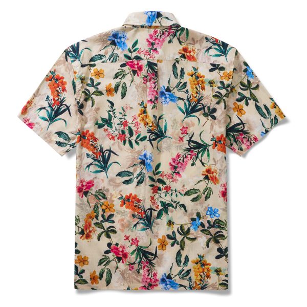 1930s Floral Hawaiian Shirt for Men - Short Sleeve Button-Down Aloha Shirt for Casual Beach, Travel and Vacation Wear - Image 2