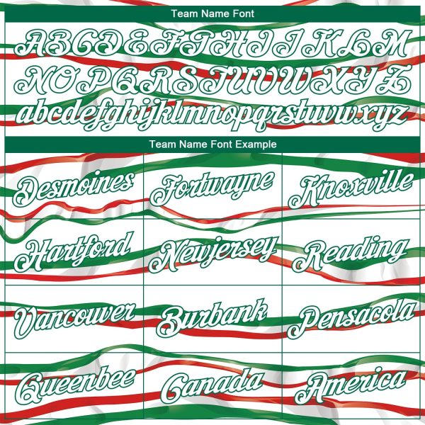 White Kelly Green-Red 3D Mexican Flag Authentic Personalized Basketball Jersey - Image 3