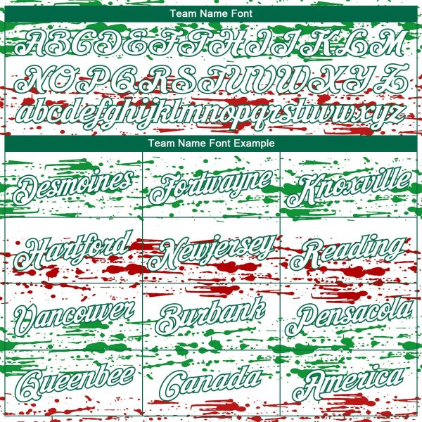 White Kelly Green-Red 3D Mexico Authentic Personalized Basketball Jersey - Image 3