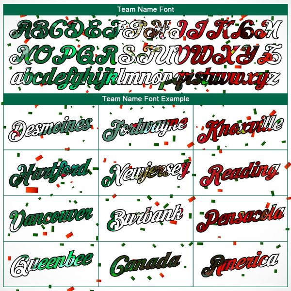 White Red Kelly Green - Black 3D Mexican Flag  Authentic Personalized Basketball Jersey - Image 3