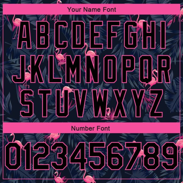 Black Pink-Light Blue 3D Pattern Design Flamingo Authentic Personalized Basketball Jersey - Image 4