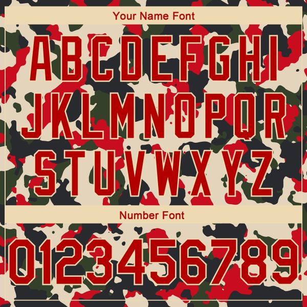 Camo Red-Cream 3D Authentic Salute To Service Personalized Basketball Jersey - Image 5