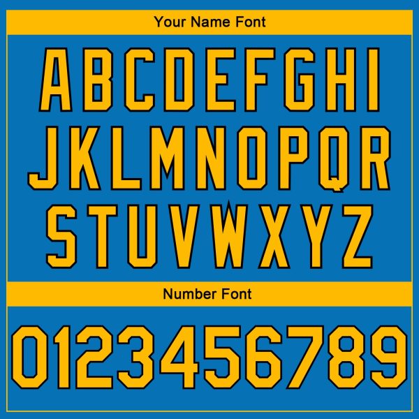 Blue Gold-Black Side Stripes Authentic City Edition Personalized Basketball Jersey - Image 4