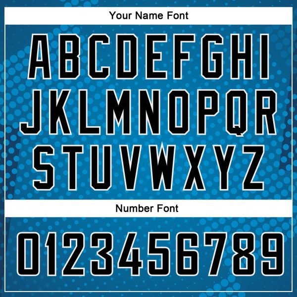 Blue Black-White Halftone Authentic City Edition Personalized Basketball Jersey - Image 4