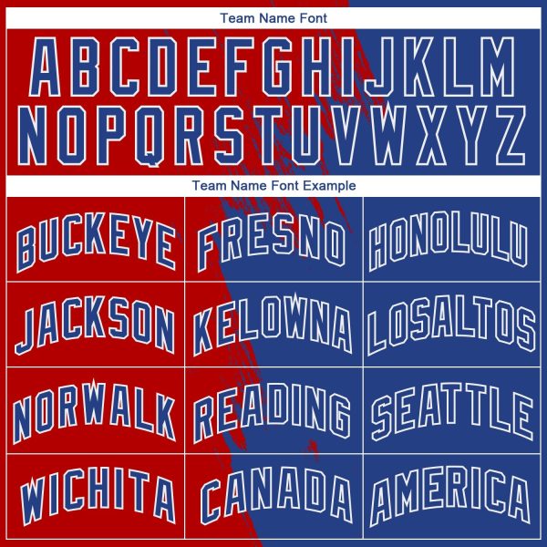 Royal Red-White Abstract Brush Splash Authentic City Edition Personalized Basketball Jersey - Image 3