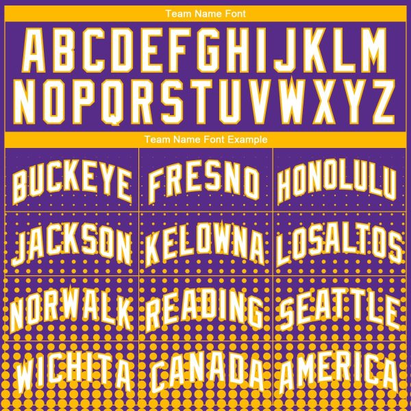 Purple Gold-White Halftone Authentic City Edition Personalized Basketball Jersey - Image 3