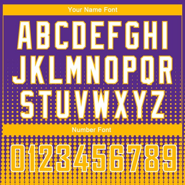 Purple Gold-White Halftone Authentic City Edition Personalized Basketball Jersey - Image 4