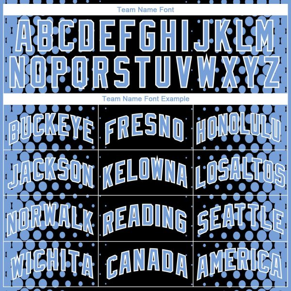 Black Light Blue-White Halftone Authentic City Edition Personalized Basketball Jersey - Image 3