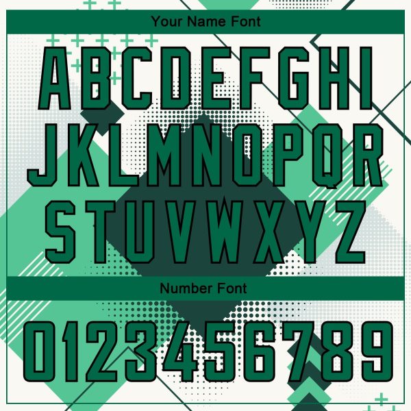 White Kelly Green-Black 3D Pattern Design Geometric Shapes Authentic City Edition Personalized Basketball Jersey - Image 4