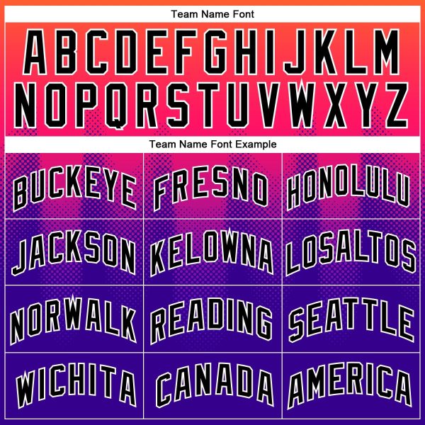 Neon Pink Black-Purple 3D Pattern Design Halftone Gradient Authentic City Edition Personalized Basketball Jersey - Image 3