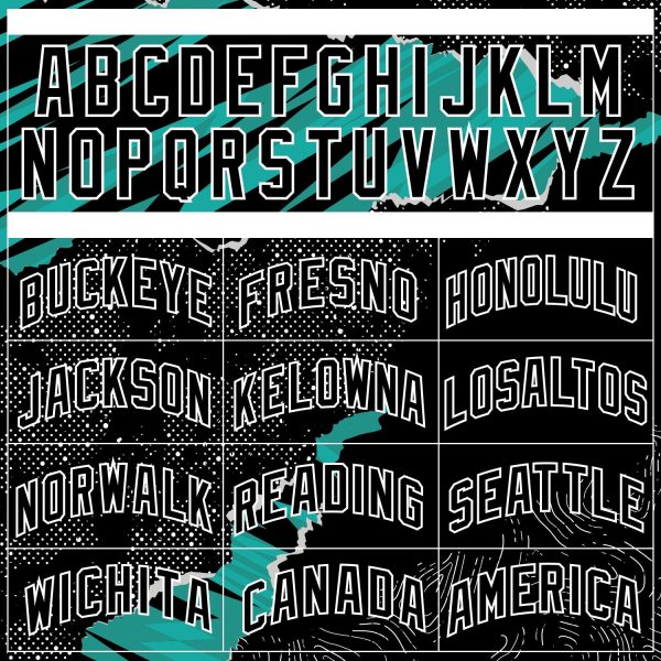 Black Aqua-White 3D Pattern Design Torn Paper Style Authentic Personalized Basketball Jersey - Image 3