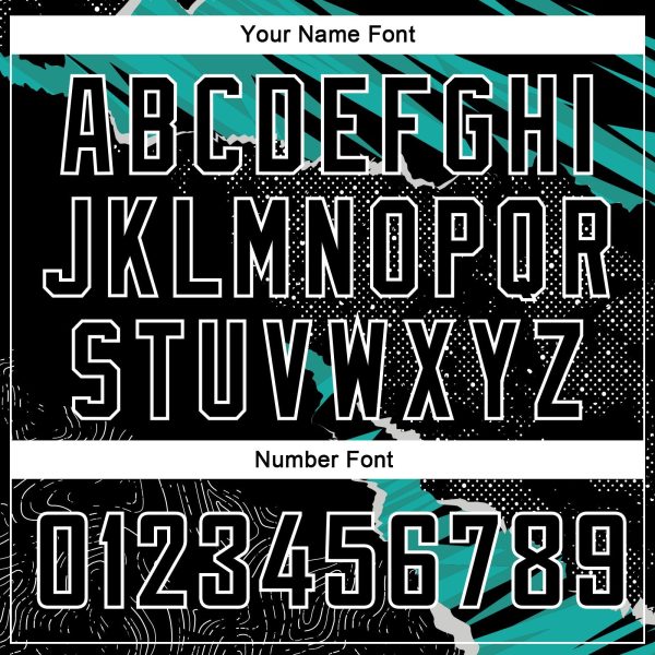 Black Aqua-White 3D Pattern Design Torn Paper Style Authentic Personalized Basketball Jersey - Image 4