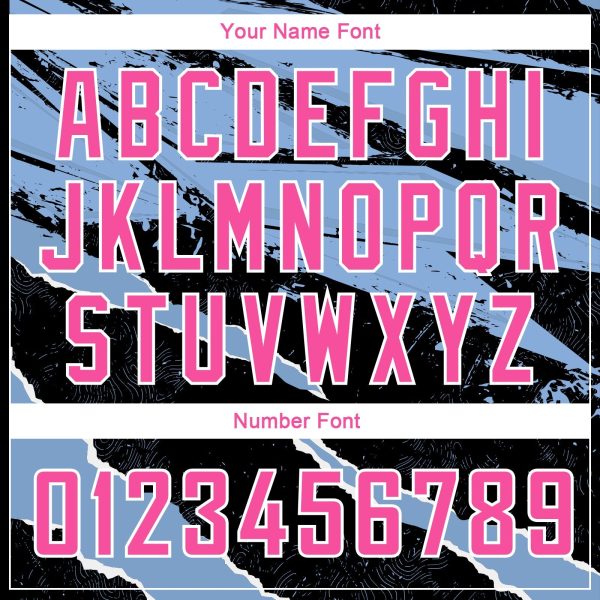 Black Pink-Light Blue 3D Pattern Design Torn Paper Style Authentic Personalized Basketball Jersey - Image 4