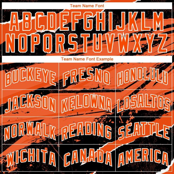 Black Orange-White 3D Pattern Design Torn Paper Style Authentic Personalized Basketball Jersey - Image 3