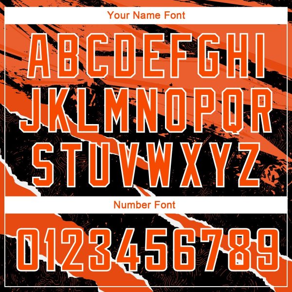 Black Orange-White 3D Pattern Design Torn Paper Style Authentic Personalized Basketball Jersey - Image 4